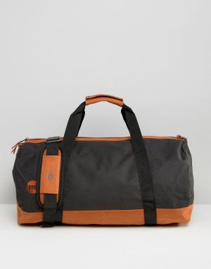 Черная классическая дорожная сумка Mi-Pac. Цвет: черный