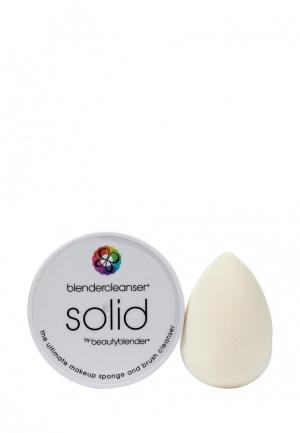 Комплект спонж и мыло для очистки beautyblender pure Solid Blendercleanser 30 мл. Цвет: белый