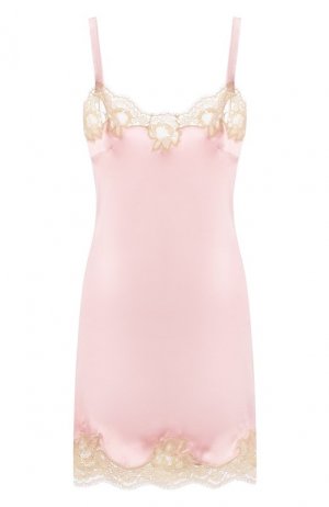 Сорочка из смеси шелка и хлопка Dolce & Gabbana. Цвет: розовый