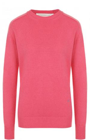 Однотонный кашемировый пуловер с круглым вырезом Victoria Beckham. Цвет: розовый