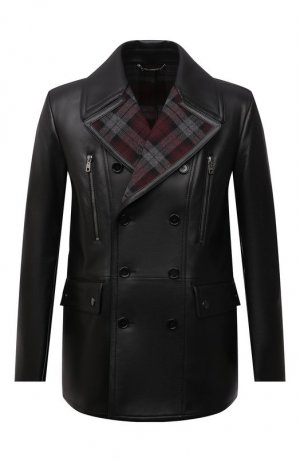 Кожаная куртка Dolce & Gabbana. Цвет: чёрный