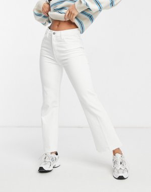 Белые укороченные расклешенные джинсы облегающего кроя с завышенной талией Julia-Белый J Brand