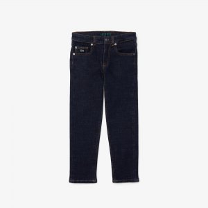 Брюки Удобные прямые джинсы для мальчиков Lacoste. Цвет: тёмно-синий
