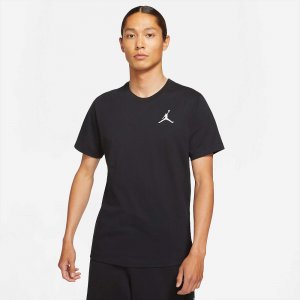 Мужская футболка Jumpman Embroidered Short Sleeve Crew Jordan. Цвет: черный