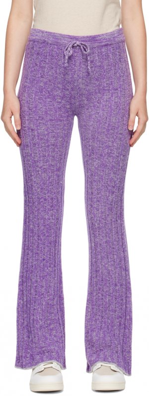 Пурпурные брюки для отдыха в рубчик Acne Studios