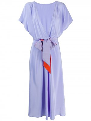 Расклешенное платье с короткими рукавами Indress. Цвет: фиолетовый