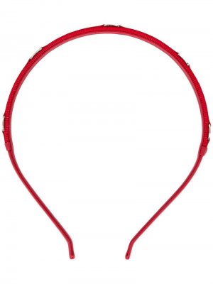 Ободок с логотипом Salvatore Ferragamo. Цвет: красный