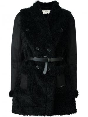 Пальто с поясом Urbancode. Цвет: чёрный