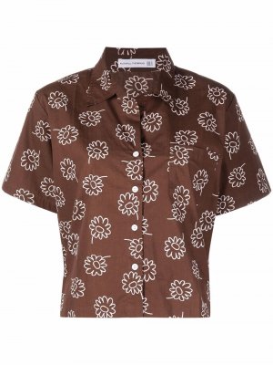 Рубашка Lupe с цветочным принтом Faithfull the Brand. Цвет: коричневый