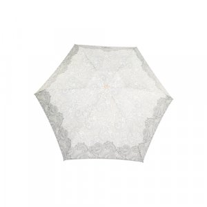 Мини-зонт , серый, белый ZEST. Цвет: серый/белый/белый-серый