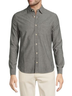 Однотонная рубашка с длинным рукавом Ag Jeans, цвет Gray Stone Jeans