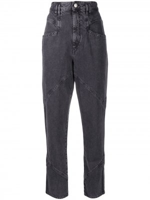 Зауженные джинсы с завышенной талией Isabel Marant. Цвет: серый