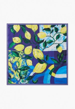 Платок Artograph с картиной Ануш Лимоны на синем. Цвет: разноцветный