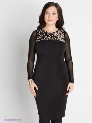 Платье VERDA. Цвет: черный, серебристый