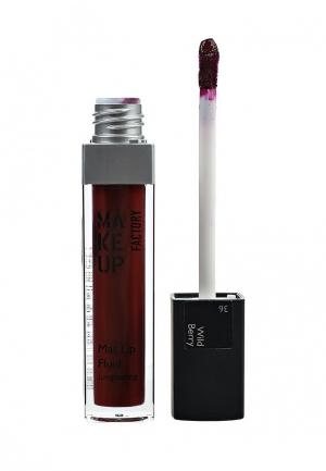 Блеск для губ Make Up Factory Матовый устойчивый Mat Lip Fluid longlasting, тон 36, лесная ягода. Цвет: бордовый