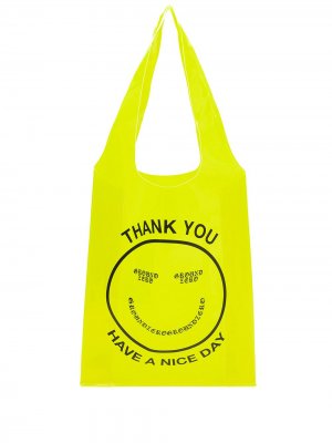 Прозрачная сумка-тоут с логотипом Ground Zero. Цвет: желтый