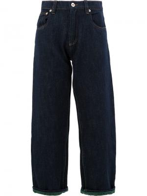 Широкие укороченные джинсы Carven. Цвет: синий