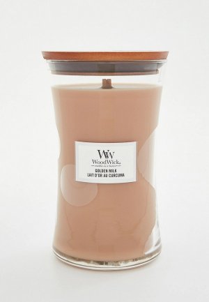 Свеча ароматическая Woodwick большая Топленое молоко, 610 г. Цвет: бежевый