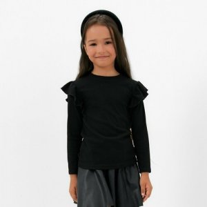 Школьная блуза , размер 122-128, черный Kaftan. Цвет: черный