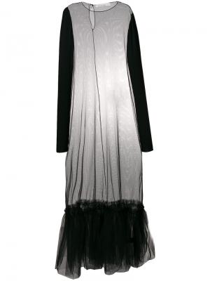 Полупрозрачное платье Nostra Santissima. Цвет: чёрный