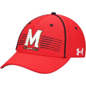 Мужская красная шляпа Maryland Terrapins Iso-Chill Blitzing Accent Flex Hat Under Armour