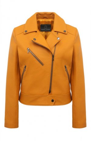 Кожаная куртка Maslov. Цвет: оранжевый