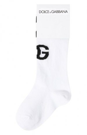 Хлопковые носки Dolce & Gabbana. Цвет: белый