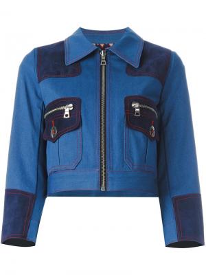 Джинсовая куртка на молнии Marc Jacobs. Цвет: синий
