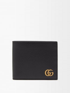 Складной кожаный кошелек gg marmont , черный Gucci