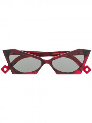 Солнцезащитные очки в стиле ретро Pawaka. Цвет: красный
