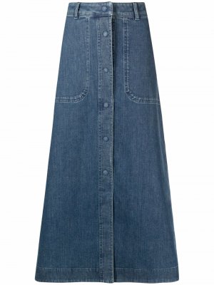 Джинсовая юбка А-силуэта Chloé. Цвет: синий