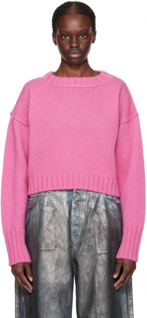 Розовый свитер с круглым вырезом , цвет Pink Acne Studios