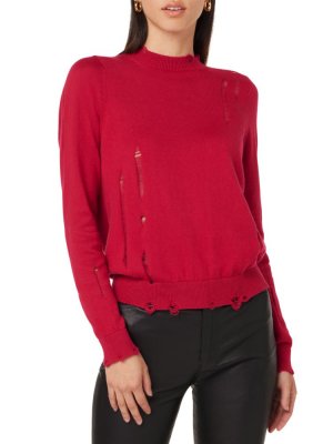 Рваный свитер с закручивающейся спинкой , цвет Cranberry Hudson