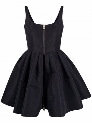 Платье мини с молнией Alexander McQueen. Цвет: черный