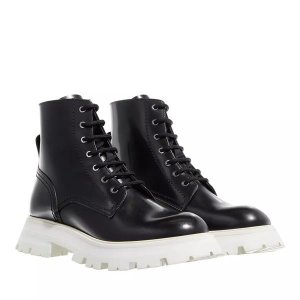 Кроссовки boots leather black/hawthorn Alexander Mcqueen, черный McQueen