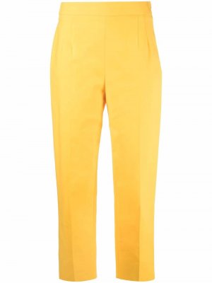 Укороченные брюки строгого кроя Boutique Moschino. Цвет: желтый
