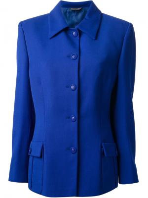 Пиджак на пуговицах Versace Pre-Owned. Цвет: синий