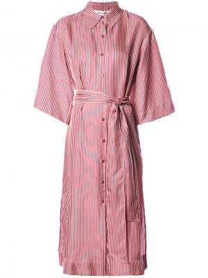 Платье-рубашка миди в полоску Emory Dvf Diane Von Furstenberg. Цвет: многоцветный