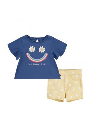 Levi's Детский комплект футболка и шорты LVG SMILEY, желтый Levi's