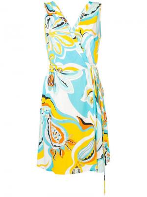 Пляжное платье Badea с запахом и принтом Emilio Pucci. Цвет: желтый