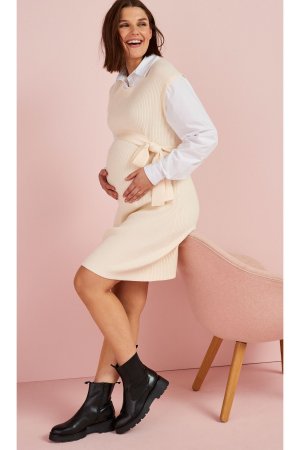 Вязаное платье для беременных с многослойным эффектом , белый Next