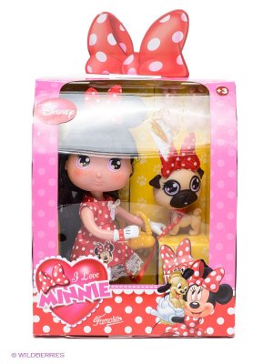 Набор кукла Минни брюнетка с собачкой Famosa