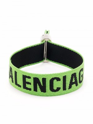 Браслет с логотипом Balenciaga. Цвет: зеленый