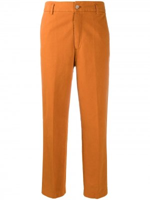 Укороченные брюки кроя слим Forte. Цвет: оранжевый
