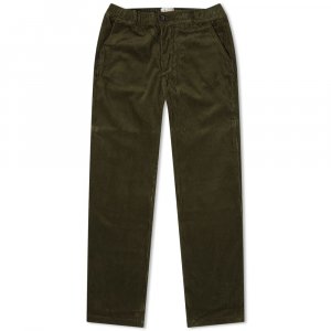 Вельветовые брюки с кулиской, зеленый Oliver Spencer