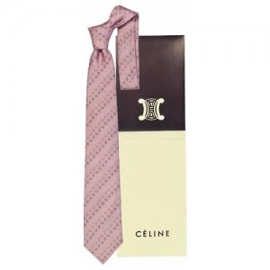 Модный шелковый галстук 837683 Celine. Цвет: розовый