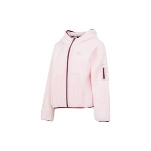Sherpa Fleece Full-Zip Hooded Jacket Women Casual Sportswear Pink 1374139-685 Under Armour