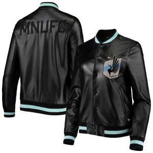 Женская черная куртка-бомбер с кнопками Wild Collective Minnesota United FC Unbranded