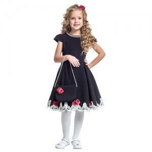 Платье, комплект, размер 9-10/134-140, черный Cascatto. Цвет: черный