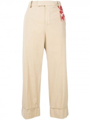 Укороченные брюки с завышенной талией Irma The Gigi. Цвет: нейтральные цвета